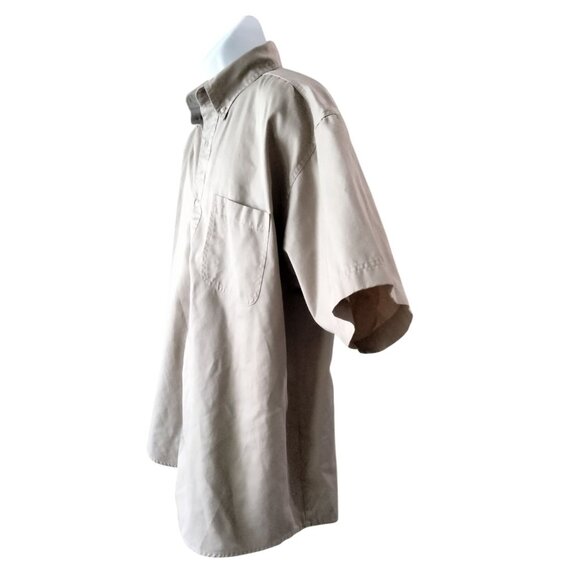 Blue Generation Mens Size 2XL Shirt Short Sleeve Button-Down Khaki - Picture 4 of 10